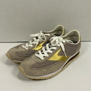 Brooks Heritage Vanguard Gold Gray Women’s Sz 8.5 Athletic Running Sneakers Shoe